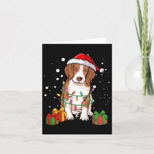 Beagle Dog Christmas Tree Lights Santa Dog Xmas Gi Card