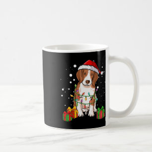 Beagle Dog Christmas Tree Lights Santa Dog Xmas Gi Coffee Mug