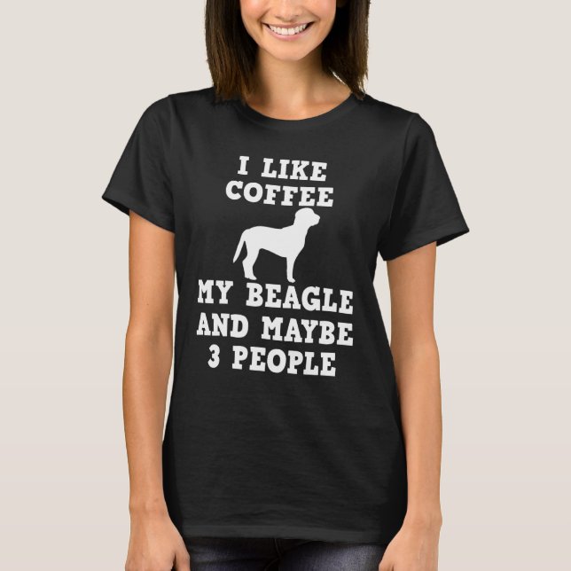 Beagle Dog Coffee T-Shirt (Front)