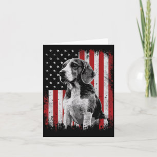 Beagle Dog Dad Mom America 4th of July Patriotic Card