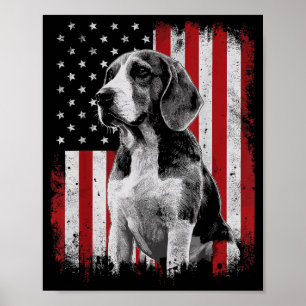Beagle Dog Dad Mom America 4th of July Patriotic Poster