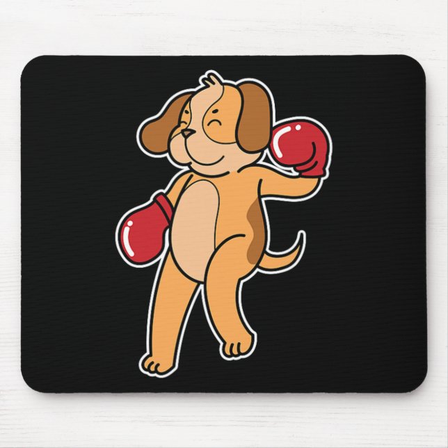 Beagle Dog Does Boxing  Mouse Pad (Front)
