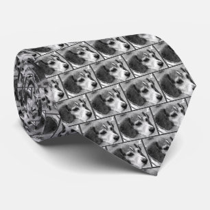 Beagle Dog Face Pencil Art Tie