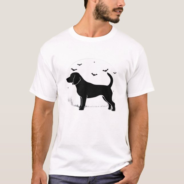 Beagle Dog � Halloween Moon Silhouette Oversized T T-Shirt (Front)