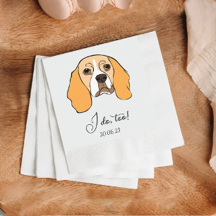 Beagle Dog I Do Too Dog Custom Cocktail Napkin