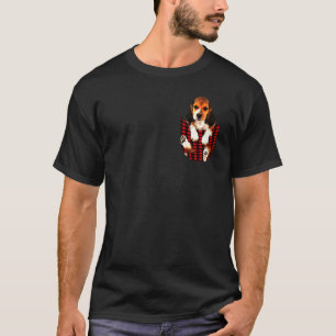Beagle Dog In Chest Pocket Caro Mommy T-Shirt