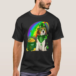 Beagle Dog Irish Leprechaun Saint St Patrick Day T-Shirt