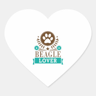Beagle Dog Lover Heart Sticker