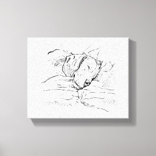 Beagle Dog Lover Illustration  Canvas Print