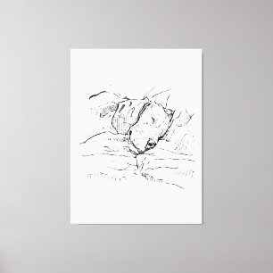 Beagle Dog Lover Illustration Canvas Print