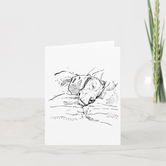 Beagle Dog Lover Illustration  Card (Front)
