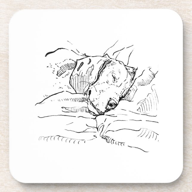 Beagle Dog Lover Illustration  Coaster (Front)