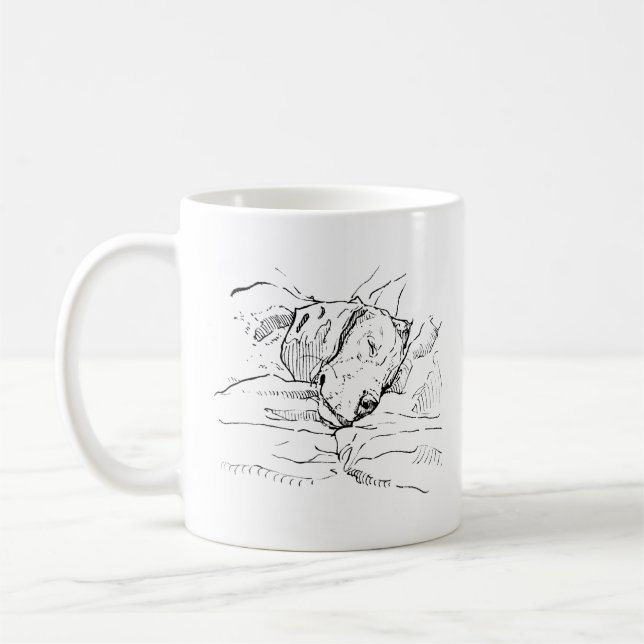 Beagle Dog Lover Illustration  Coffee Mug (Left)