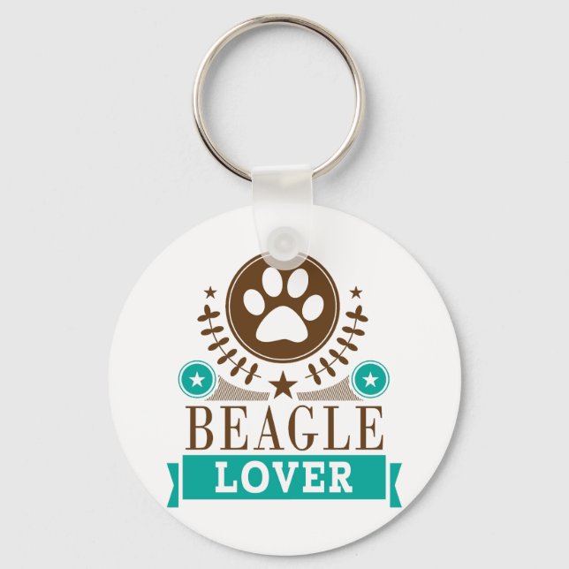 Beagle Dog Lover Keychain (Front)