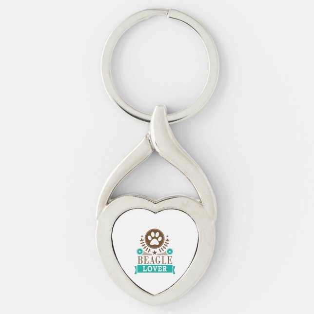 Beagle Dog Lover Keychain (Front)