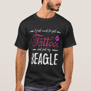 Beagle Dog Lover Tattoo Funny Dog Mom Gift Idea  T-Shirt