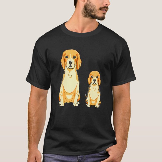 Beagle Dog Mama Puppy Hunting Dog   T-Shirt (Front)