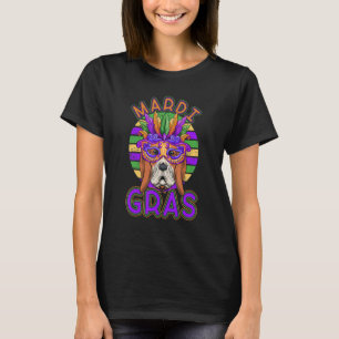 Beagle Dog Mardi Gras Mask Pet Mom Dad Puppy T-Shirt