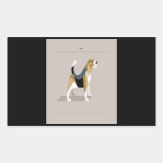 Beagle Dog Minimalist Poster Sticker