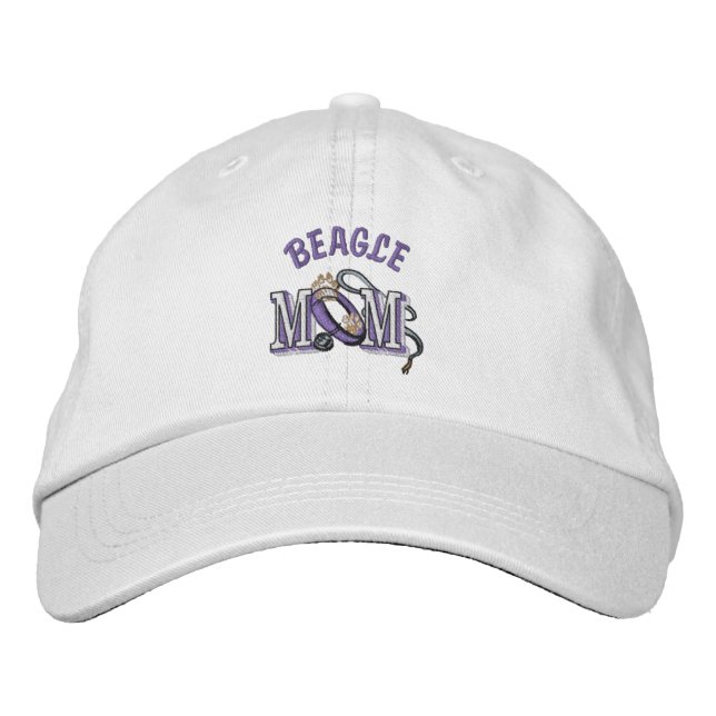 Beagle Dog MOM Embroidered Hat (Front)