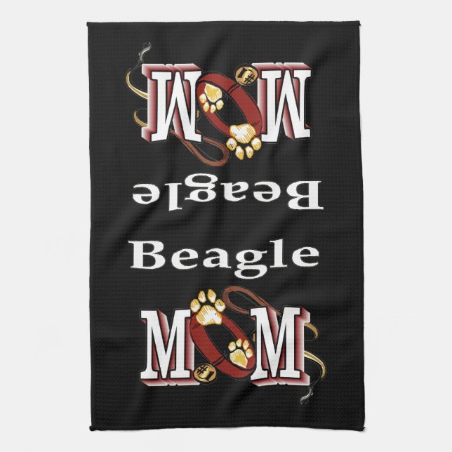 Beagle Dog MOM Kitchen Towel (Vertical)