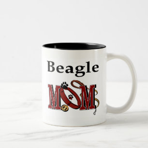 Beagle Dog MOM Two-Tone Coffee Mug