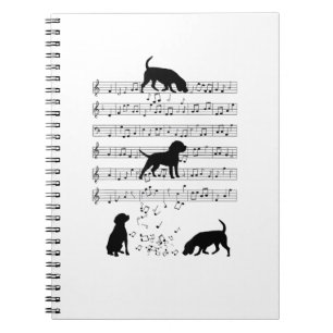 Beagle dog Music Note Clef Musician Cute Beagle do Notebook