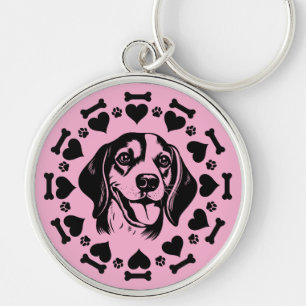 Beagle Dog Owner Keychain
