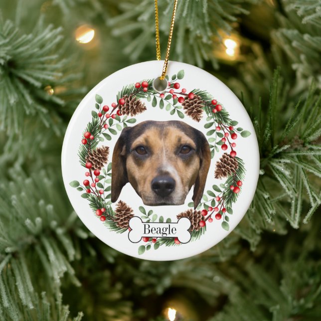 beagle dog  Personalized Pet Ornament (Tree)