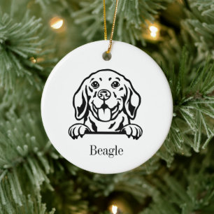 Beagle dog Personalized Pet Ornament, Cu Ceramic O Ornament