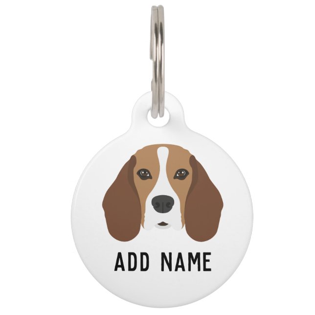 Beagle Dog Pet Tag (Front)