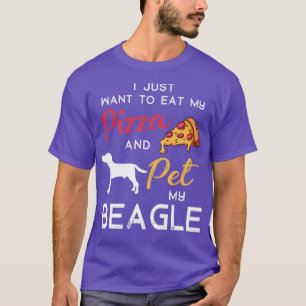 Beagle Dog Pizza lover owner Christmas Birthday Gi T-Shirt
