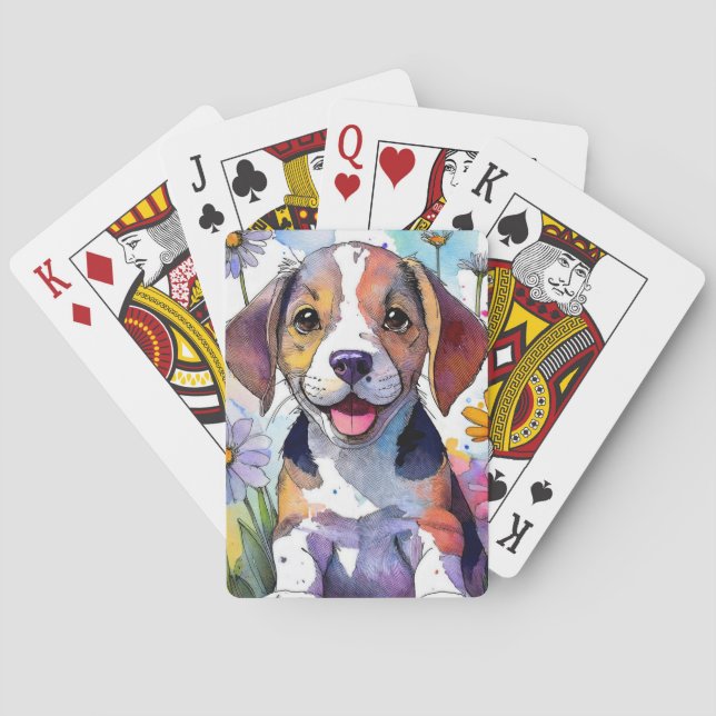Beagle Dog Playing Cards (Back)