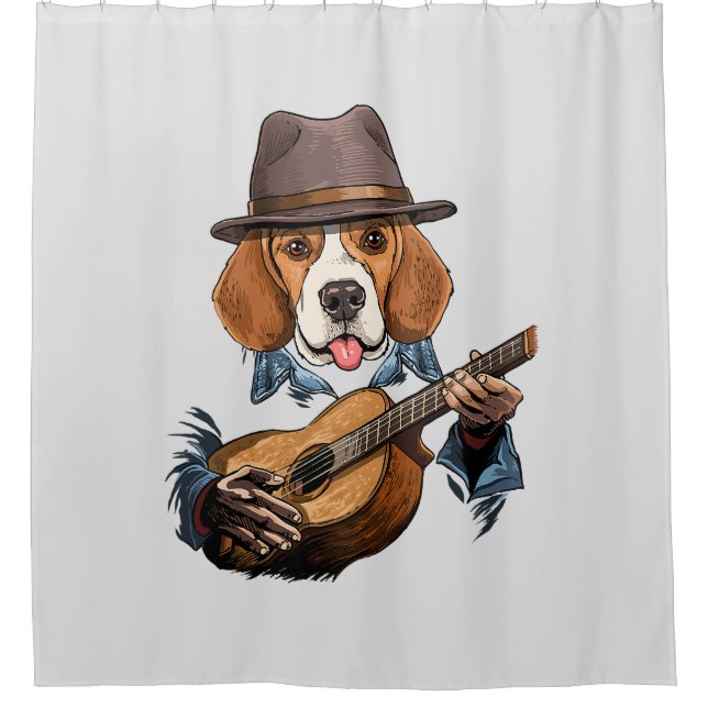 Beagle Dog Playing Guitar/ Funny Beagle (Front)