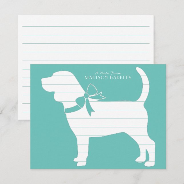 Beagle Dog Puppy Thank You Card (Front/Back)