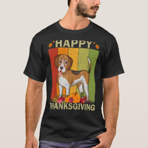 Beagle Dog Retro Graphic Family Matching Thanksg T-Shirt