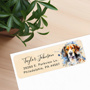 Beagle Dog Return Address Label