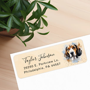 Beagle Dog Return Address Label