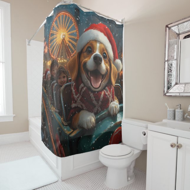 Beagle Dog Roller Coaster Christmas (In Situ)