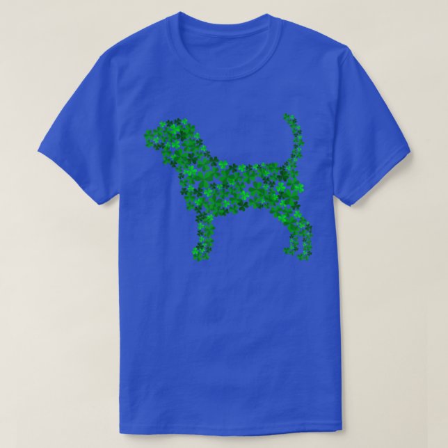 Beagle Dog Shamrock Leaf St Patrick Day  T-Shirt (Design Front)