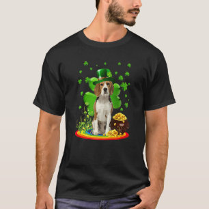 Beagle Dog Shamrock St Patricks Day Dog Irish Gift T-Shirt
