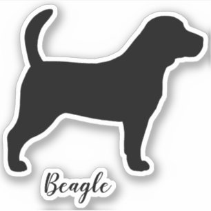 Beagle Dog Silhouette Cool Canine Vinyl Sticker
