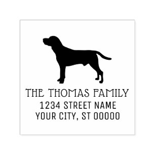 Beagle Dog Silhouette Name Return Address Self-inking Stamp