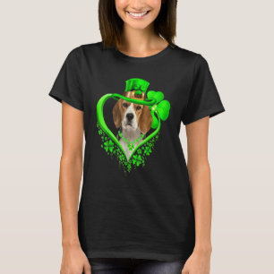 Beagle Dog St Patricks Day Lover Irish Shamrock T-Shirt