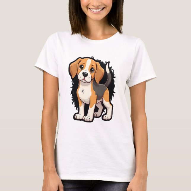 Beagle Dog T Shirt (Front)