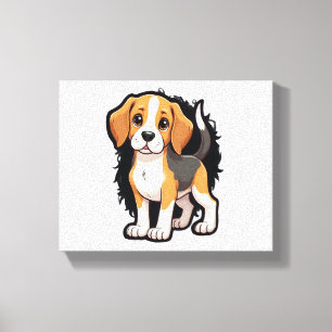 Beagle Dog T Shirt Canvas Print