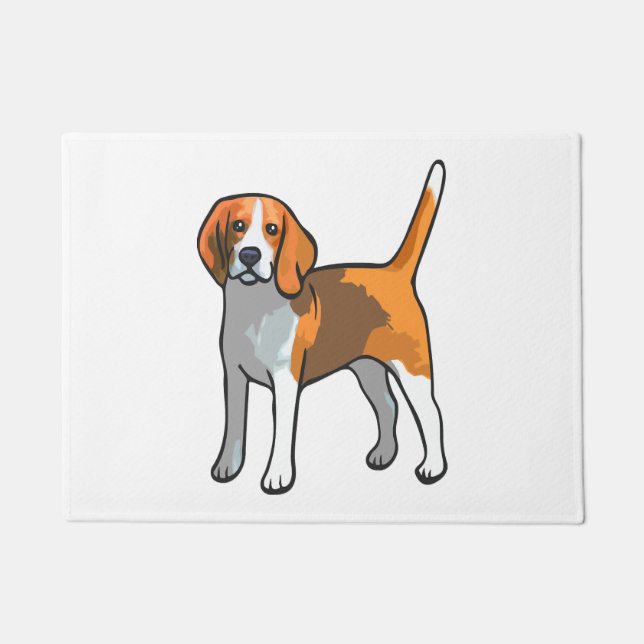 Beagle Dog T Shirt Doormat (Front)