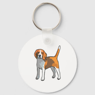 Beagle Dog T Shirt Keychain