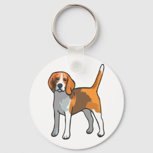 Beagle Dog T Shirt Keychain
