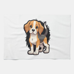 Beagle Dog T Shirt Kitchen Towel